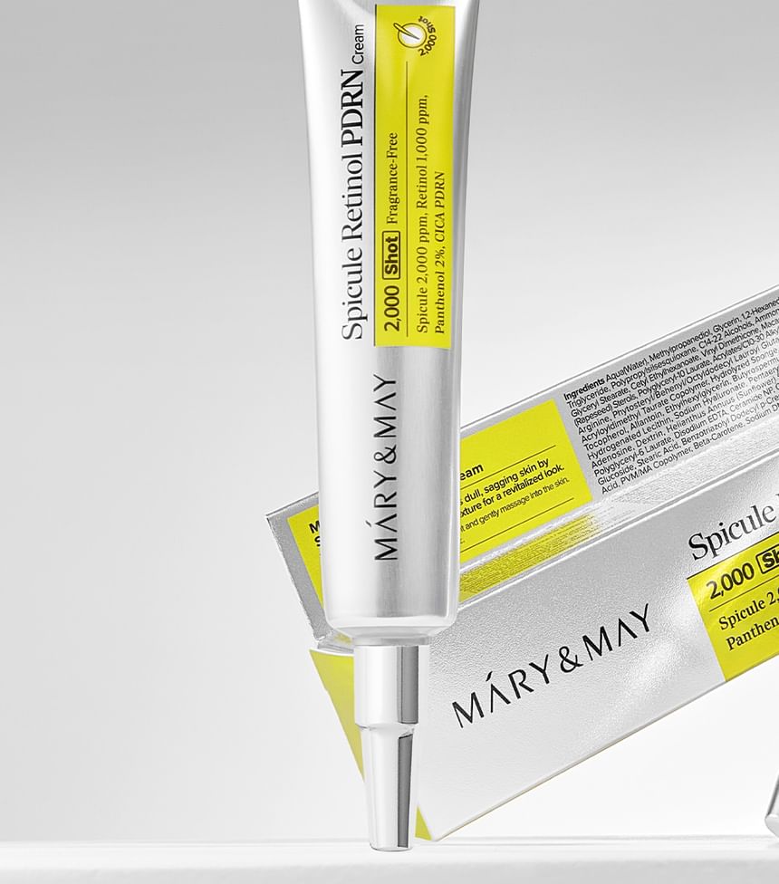 Texture Mary&May Spicule Retinol PDRN Cream | KMART Maroc